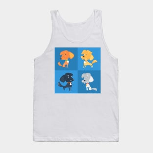 Cartoon cute funny dogs Tank Top